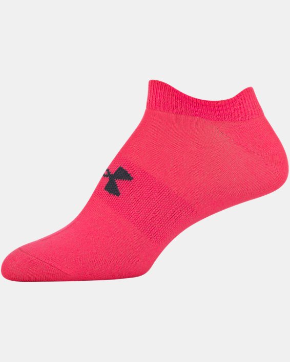 Women's UA Essential No Show – 6-Pack Socks, Pink, pdpMainDesktop image number 1
